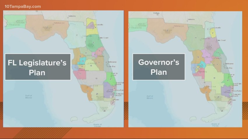 A comparison of the GOP legislature’s map versus Governor DeSantis’s.